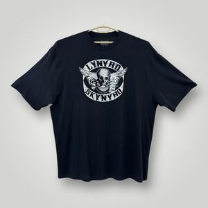 Lynyrd Skynyrd Shirt Mens 3XLT TALL  Black Graphic Band Live Nation 2011 Skull
